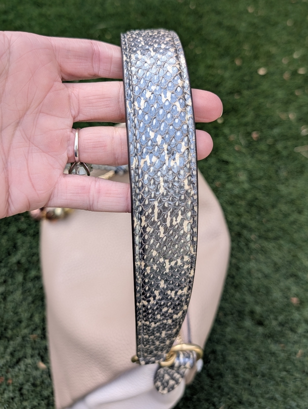 Coach 4610 Shay Colorblock Snakeskin Leather Shoulder Bag Purse Crossbody Bag - Picture 14 of 16